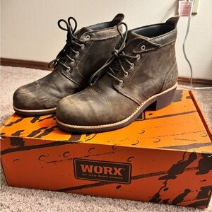 Steel Toe Boots Size 8 WORX by Red Ring Shoes USED Women’s Inch Heel